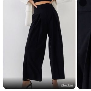 NWT South Moon Under Endless Rose Black Front Pleat Wide Leg Pants‎ Size Medium